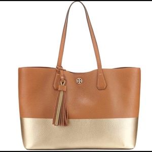 Tory Burch Colorblock Leather Tote Bag